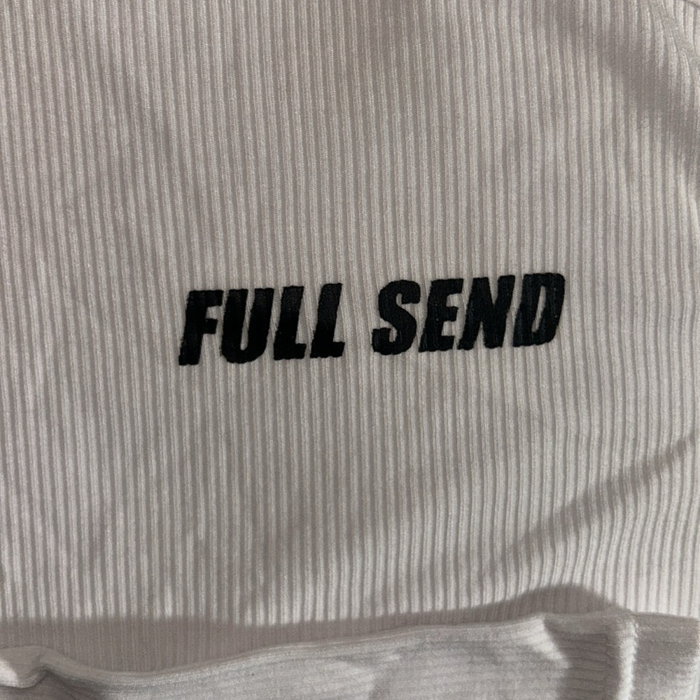 Full Send Off-Shoulder Ribbed Top NWT size L - Picture 2 of 5